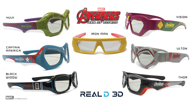 Avengers: Age of Ultron RealD 3D glasses